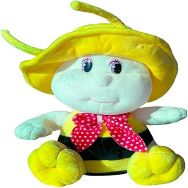 Cute Stuffed Super Soft Yellow Bee Plush Toys with Wings for Kids (Yellow)