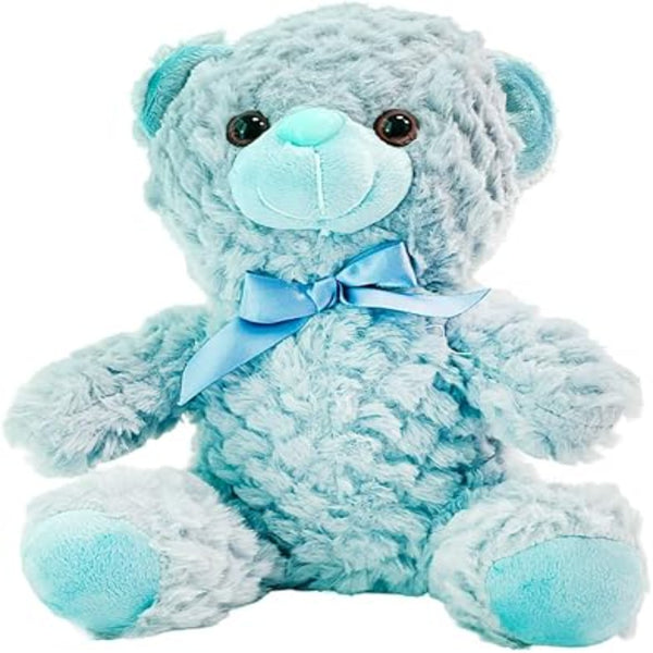 Teddy Bear Plush Stuffed Toys, Kids Soft Plushie Animal Doll, For Kids, Birthday, Baby Shower (Blue)