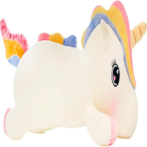 Unicorn Stuffed Animal Toys Soft Plush Hugging Pillow Cute Rainbow Wings, Cartoon Sleeping Pillow, for Toddler