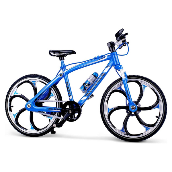 Miniature Alloy Racing Cycle Finger Bicycle Toy Decoration for Bicycle Enthusiasts (Blue)