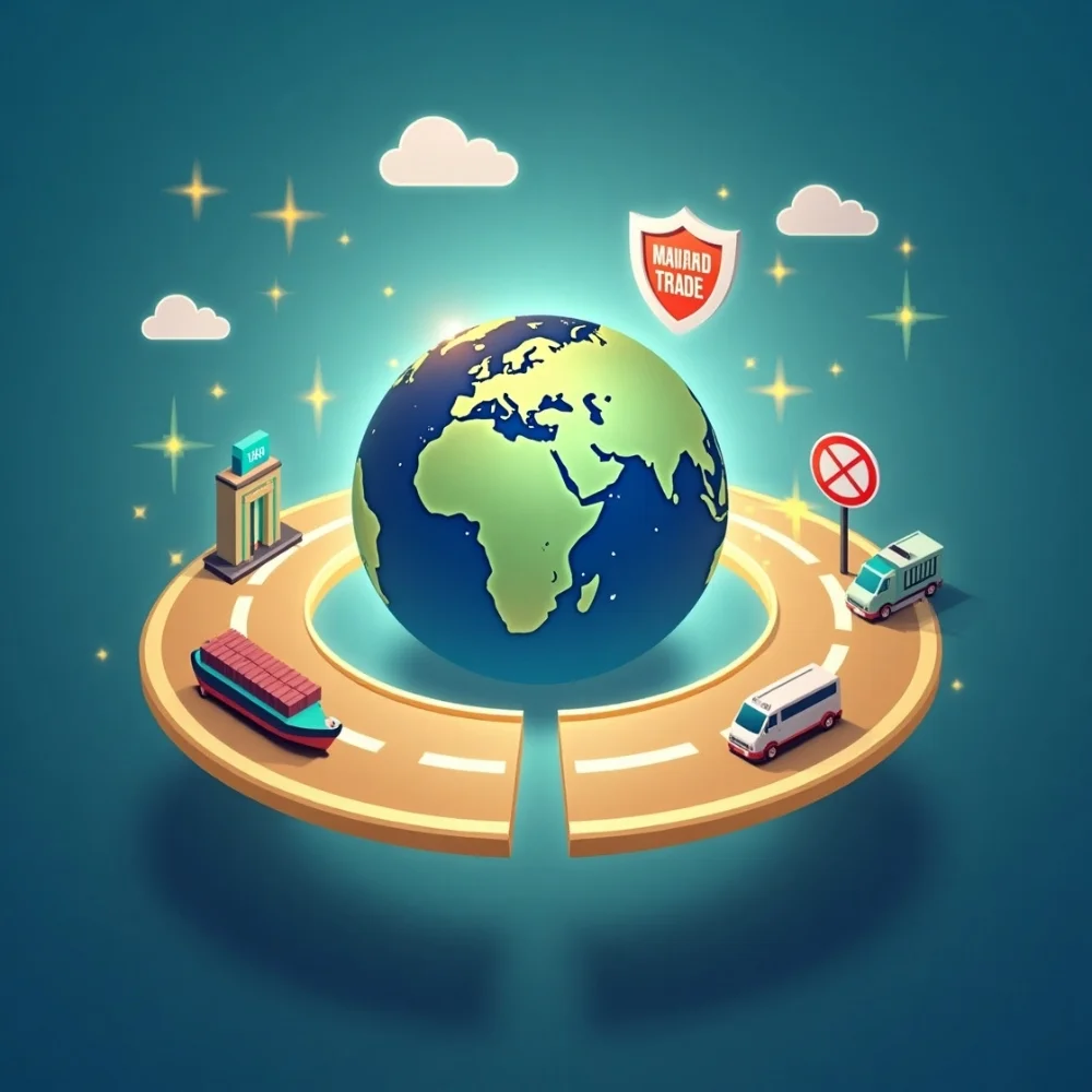 Image of UAE offshore license visual showing allowed and restricted business paths.