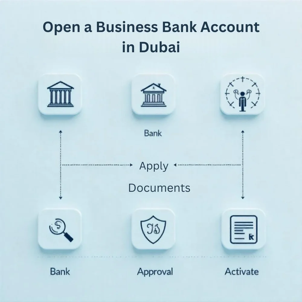 Image of Visual Steps to Open a Business Account in Dubai