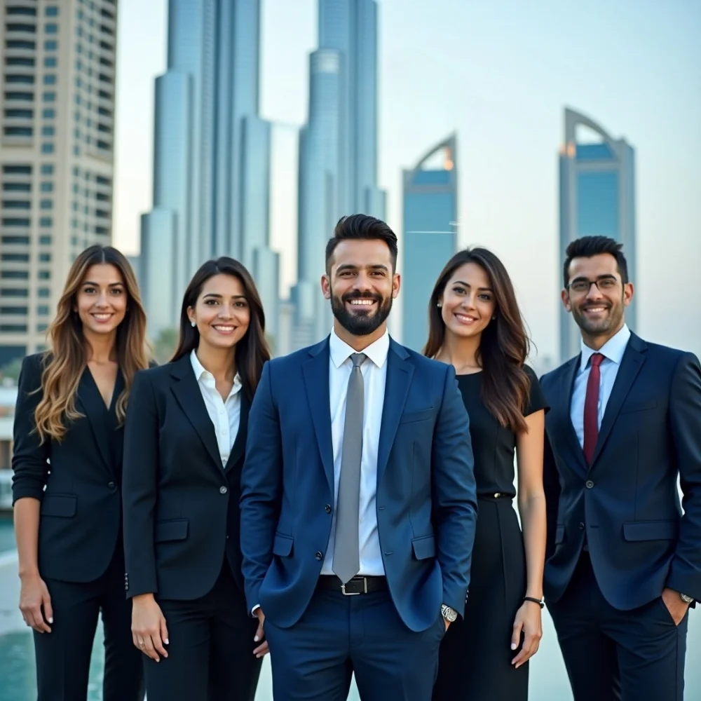 Image of professionals growing their personal brand in the UAE business scene.